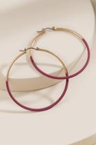 Francesca's Jennifer Painted Hoop Earrings - Cinnamon