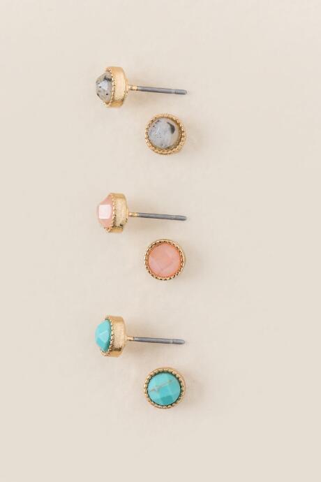 Francesca's Nia Stud Earring Set - Multi