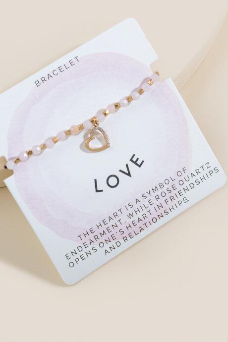 Francesca's Mia Love Adjustable Bracelet - Pink