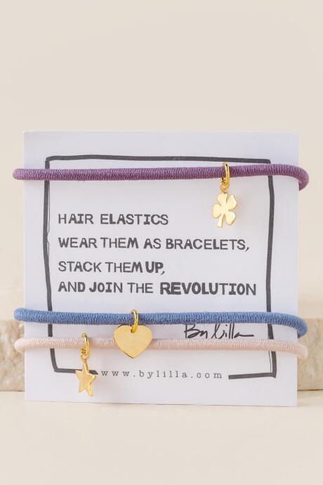 Francescas Bea Charm Hair Tie Set - Multi