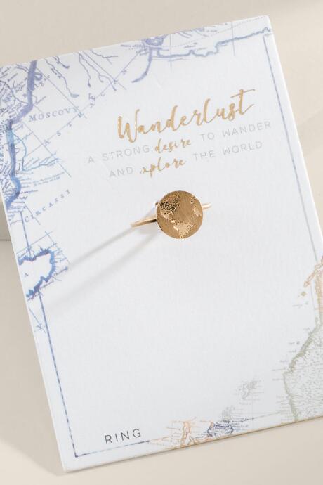 Francesca's World Traveler Globe Ring - Gold