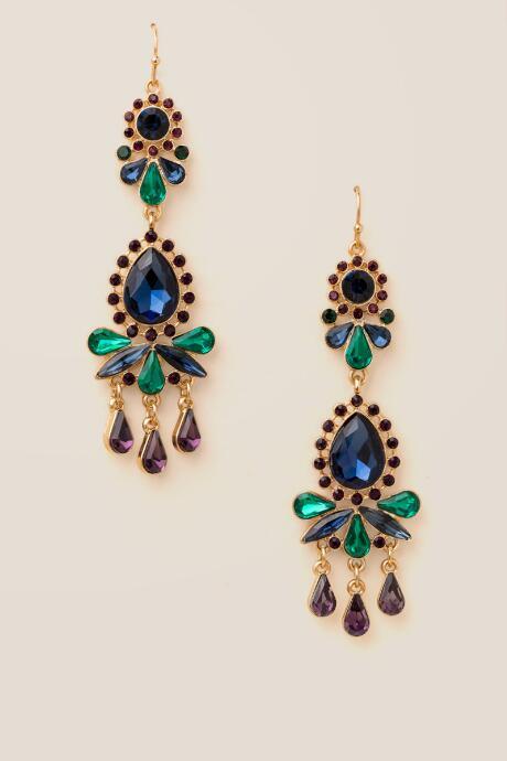 Francesca's Shelley Flower Statement Earrings - Multi