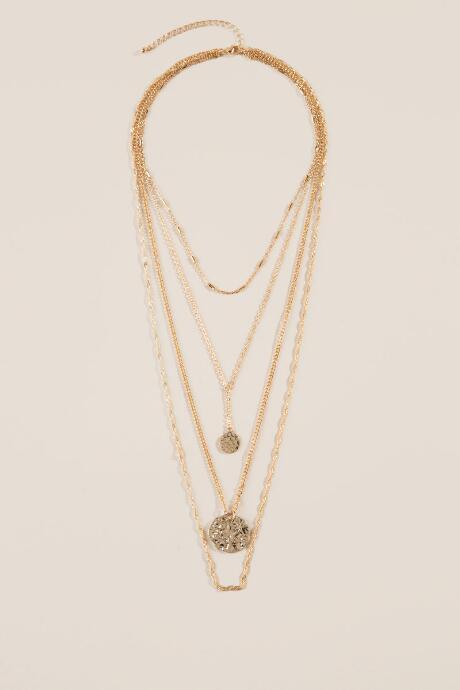 Francesca's Arabelle Layered Coin Necklace - Gold