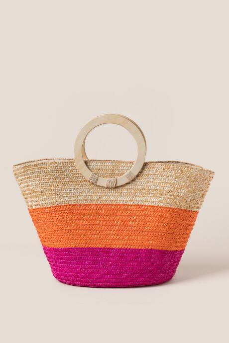 Francesca's Reagan Striped Tote - Pink