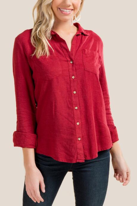 Francesca Inchess Ezra Button Down - Brick