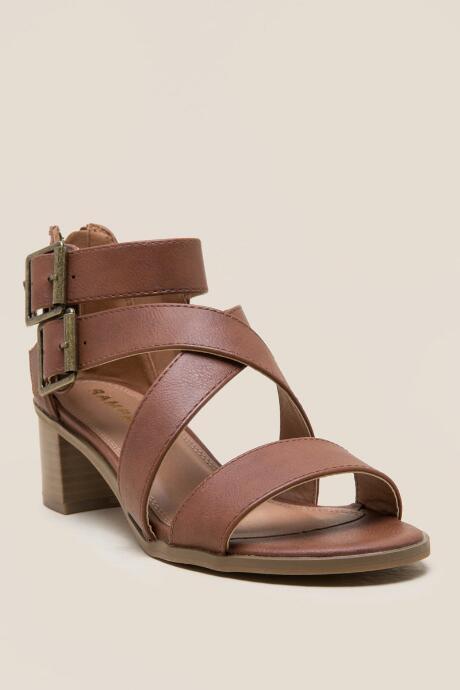 Francesca Inchess Rampage Havarti Low Block Heel - Cognac