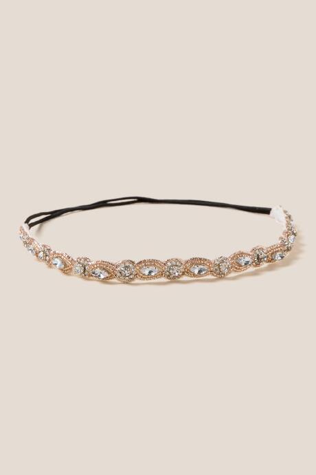 Francesca's Gizella Embellished Headwrap - Ivory
