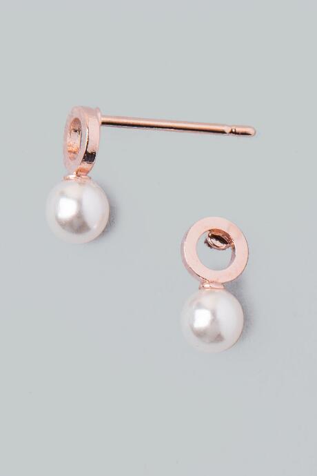 Francesca's Marcela Pearl Stud Earring - Pearl