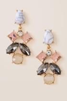Francesca's Pippa Stone Glass Drop Earring - Natural