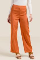 Francesca's Emily Side Button High Rise Wide Leg - Amber