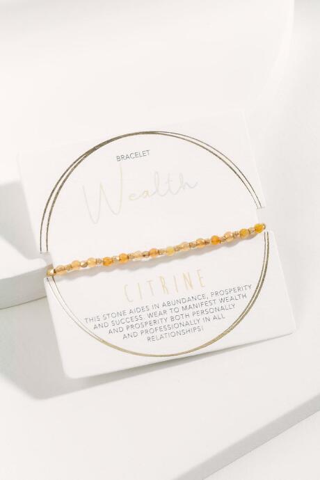 Francesca Inchess Julie Powerstone Carded Bracelet - Yellow