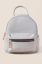 Francesca's Blakely Pebbled Dome Backpack - Light Gray