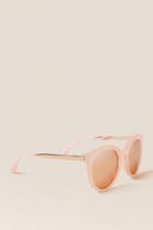 Francesca's Joan Round Sunglasses - Blush