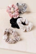 Francesca's Lille Velvet Scrunchie Set - Blush