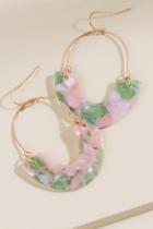 Francesca's Fayellen Marbled Resin Hoops - Mint