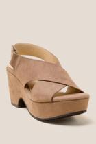 Cl By Laundry Capital Platform Wedge Heel - Taupe