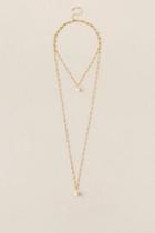 Francesca's Camilla Delicate Layered Pearl Necklace - Pale Pink