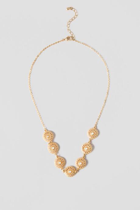 Francesca's Altamura Medallion Statement Necklace - Gold
