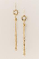 Francesca's Giselle Circle Chain Duster Earring - Gold