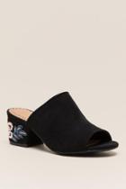 Restricted Funkytown Embroidered Mule - Black