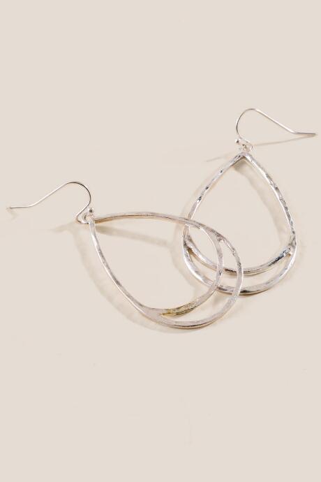 Francesca's Betty Open Teardrop Earrings - Silver