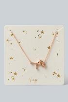 Francesca Inchess Virgo Constellation Pendant Necklace In Rose Gold - Rose/gold