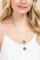 Francesca Inchess Emeley Layered Coin Necklace Set - Gold