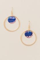Francesca's Anise Painted Circle Drop Earring - Multi