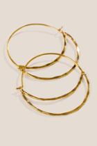 Francesca's Daya Open Crescent Hoop Earrings - Gold