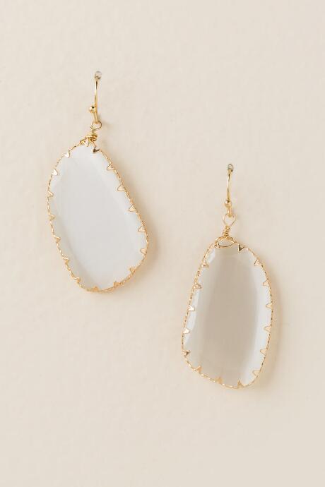 Francesca Inchess Regina Organic Drop Earrings - White