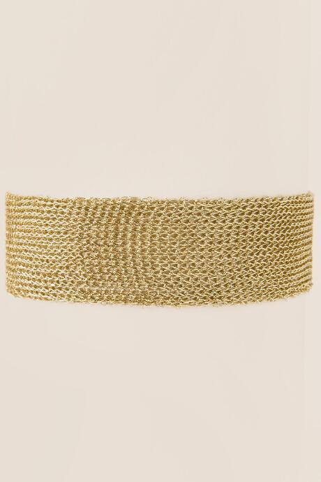 Francesca's Althea Metallic Mesh Choker In Gold - Gold