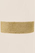 Francesca's Althea Metallic Mesh Choker In Gold - Gold
