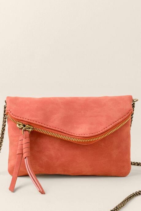 Francesca's Teagan Mini Angled Crossbody - Rust