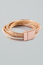 Francesca's Darcey Multi-layer Bracelet - Rose/gold