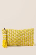 Francesca's Raia Yellow Woven Pouch - Yellow