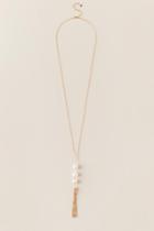 Francesca's Sha Freshwater Pearl Tassel Necklace - Pearl