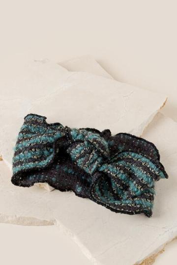 Francesca's Miley Fuzzy Ear Band In Teal - Teal