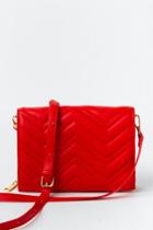 Francesca's Veronica Quilted Wallet - Red
