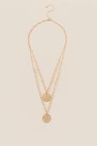 Francesca's Arianna Beaded Coin Necklace - Gold