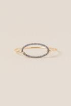 Francesca's Renata Thread Wrapped Bangle In Hematite - Hematite