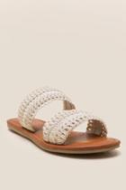 Mia Sahar Double Band Slide Sandal - Natural