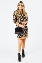 Francesca's Verona Leopard Sweater Dress - Leopard