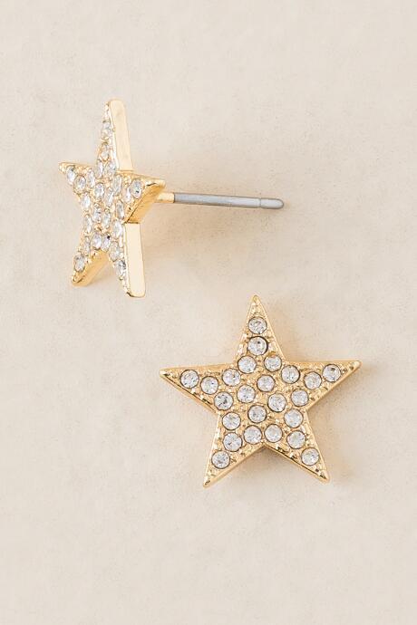 Francesca's Star Crystal Stud Earring - Crystal