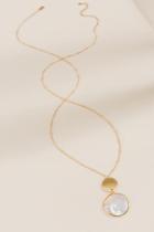 Francesca's Cici Coin Pendant Necklace - Pearl