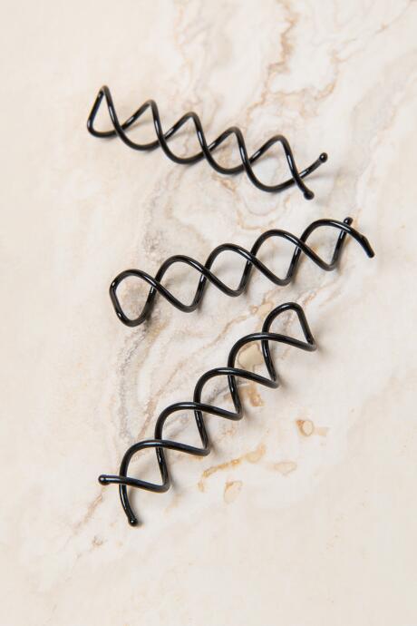 Francescas Alayna Bun Twist Sprials - Black