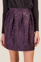 Francesca's Olivia Jacquard Wrap Mini Skirt - Purple