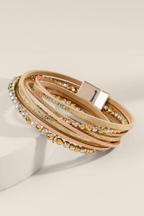 Francesca Inchess Penny Beaded Wrap Bracelet - Natural