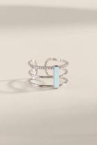 Francesca's Fammi Stone Adjustable Ring - Light Blue