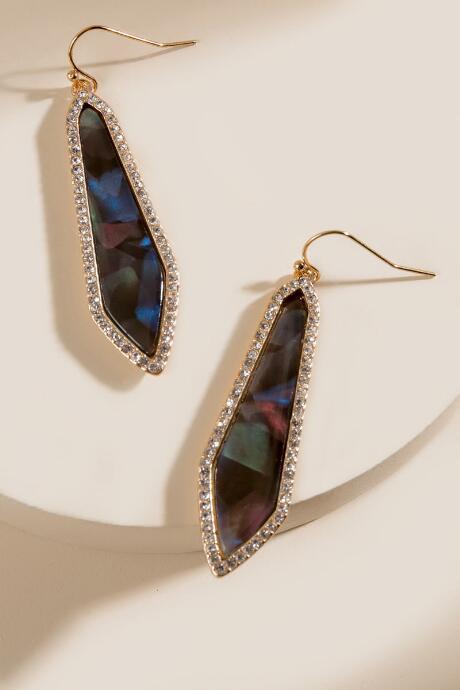 Francesca's Gabriella Marbled Resin Drop Earrings - Multi