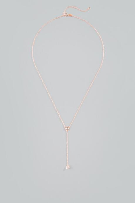 Francesca's Lyla Delicate Sterling Y-neck - Rose/gold